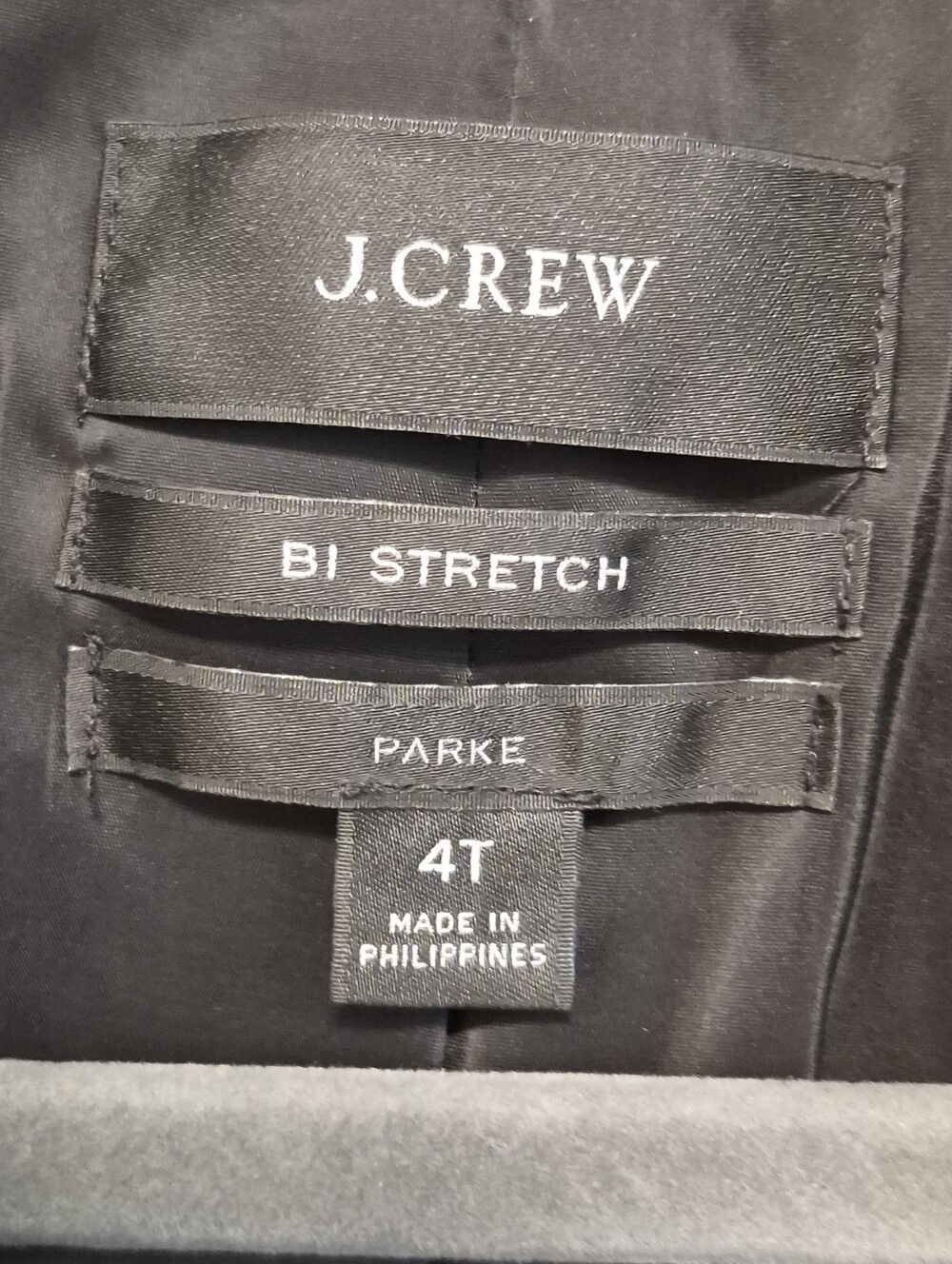 J. Crew Parke Blazer Bi Stretch Black One Button Academia Career Size 4 Tall - Picture 12 of 14